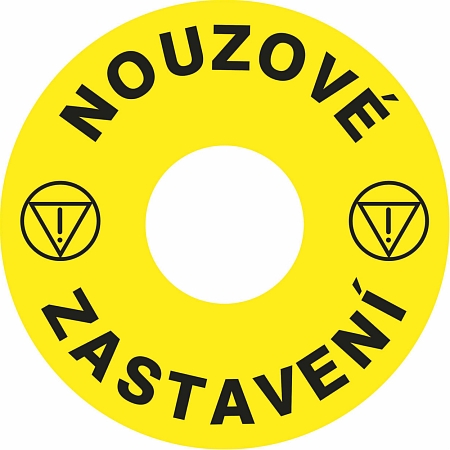 Značka Nouzové zastavení, samolepicí fólie, Ø 6 cm